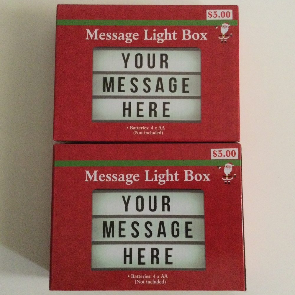 Customizable LED Message Lightbox; 85 letters, numbers, and symbols NOS …